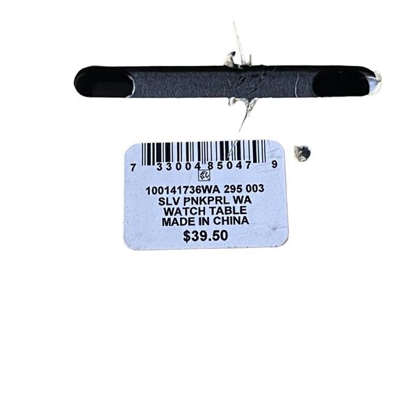 NIB Charter Club white dial pink crystals and pearl bracelet strap - Picture 5 of 6